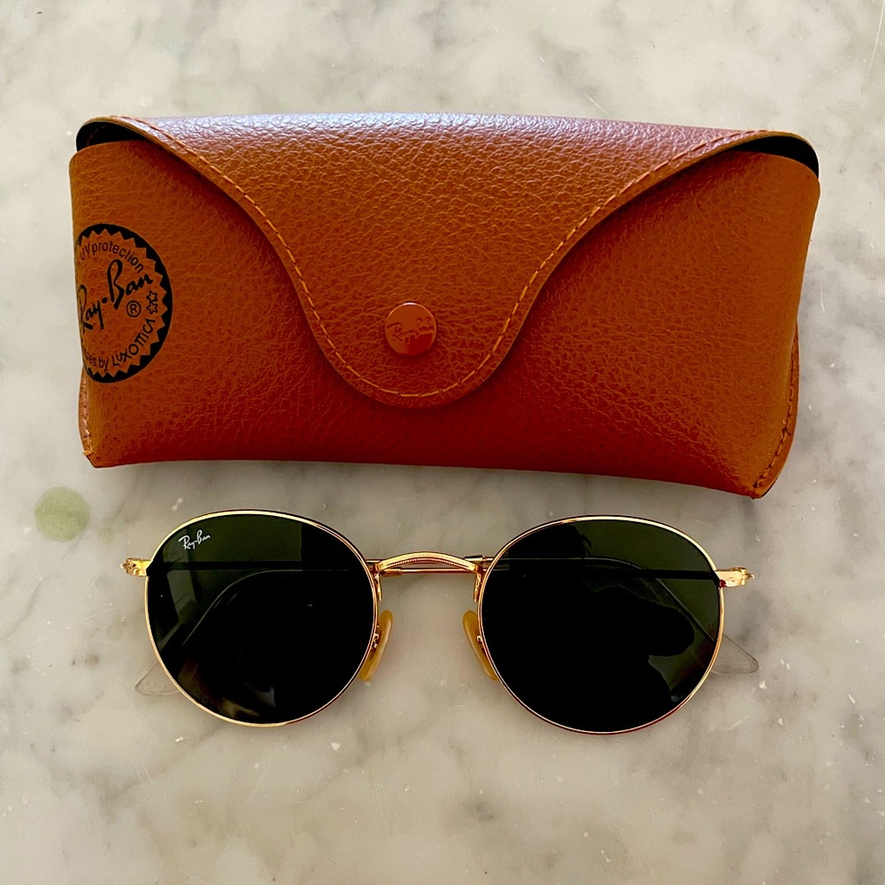 Ray-Ban round metal sunglasses in green classic
